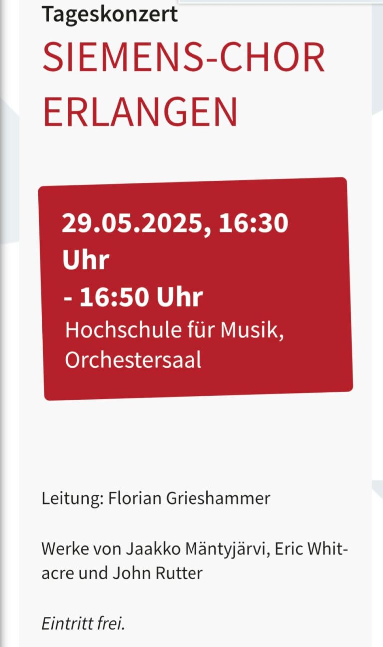 29.Mai 2025 – Deutsches Chorfest