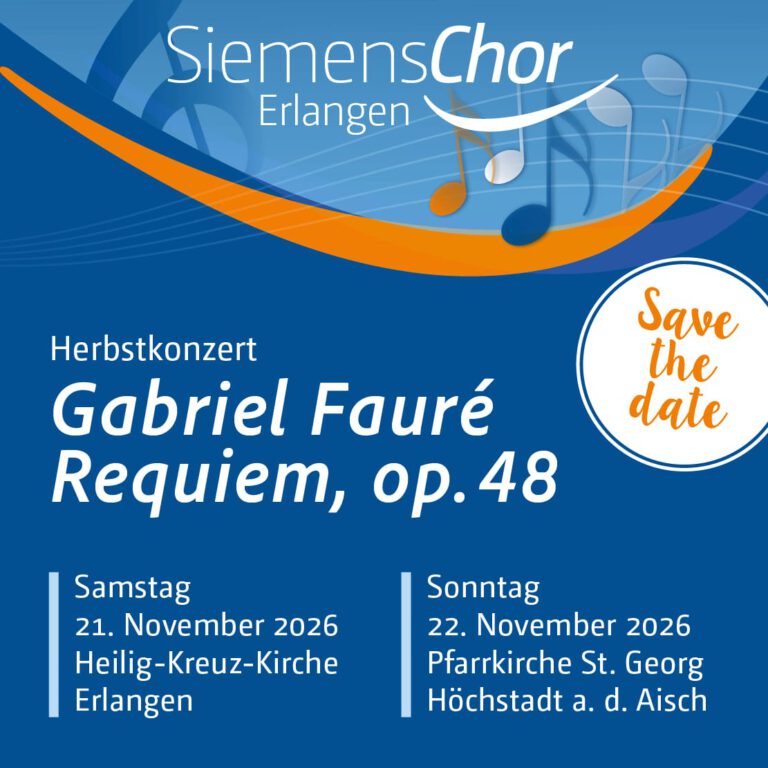 21. Nov 2026 – Fauré Requiem, Poulenc Motetten